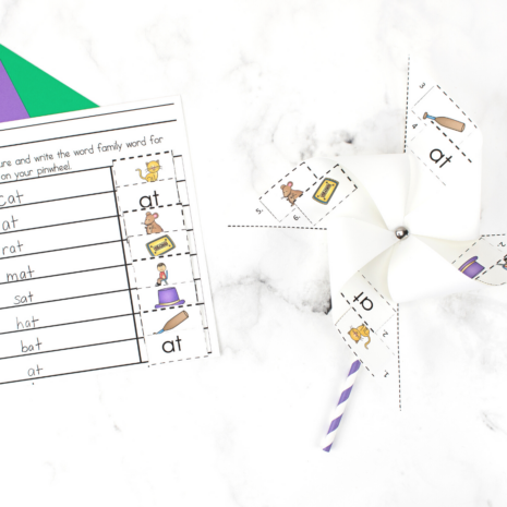 Word Family Fluency Activity: Pinwheels